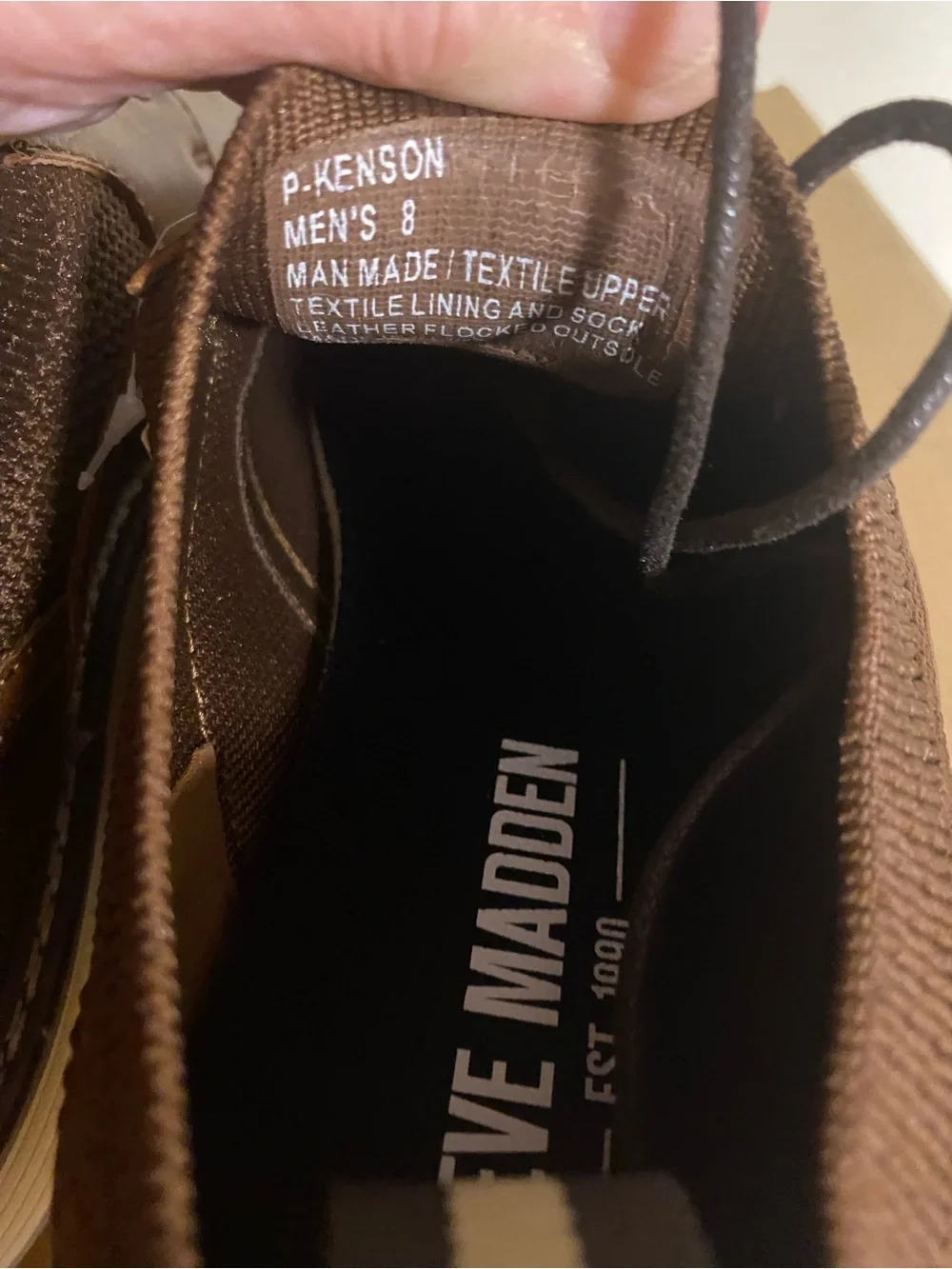 Steve Madden P-Kenson Brown Lace-Up Dress Shoes Men Size 8 NEW
